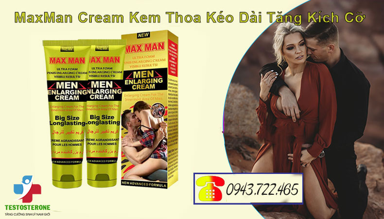 MaxMan Cream Kem Thoa Kéo Dài Tăng Kích Cỡ