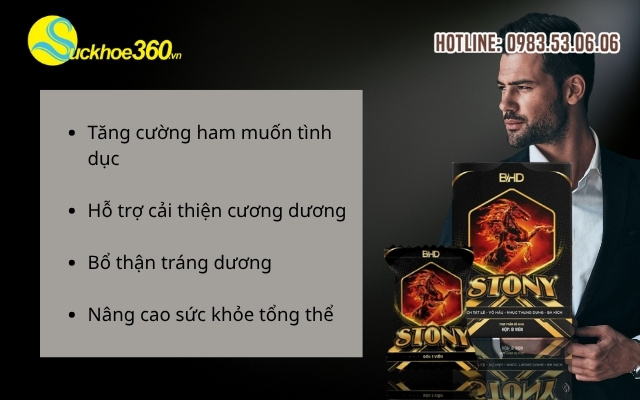 Viên kẹo Stony có tác dụng gì?